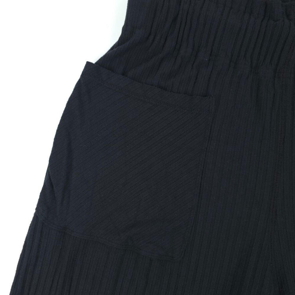 FREE PEOPLE Blissed Out Wide-Leg Pants Black Minimal Beachy Boho Yoga Lounge Y2k - Picture 6 of 11
